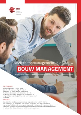Brochure Bouwmanagement HTI HTI Opleidingen